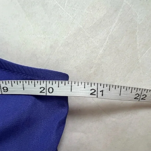 Ramy Brook Women Electric Blue Satin V-neck Sleeveless Blouse Top Size S/P - Picture 10 of 10